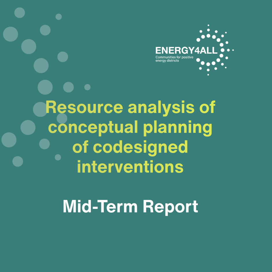 Resource Analysis and Conceptual Planning of Co-Designed Interventions: Mid-Term Insights from Energy4All