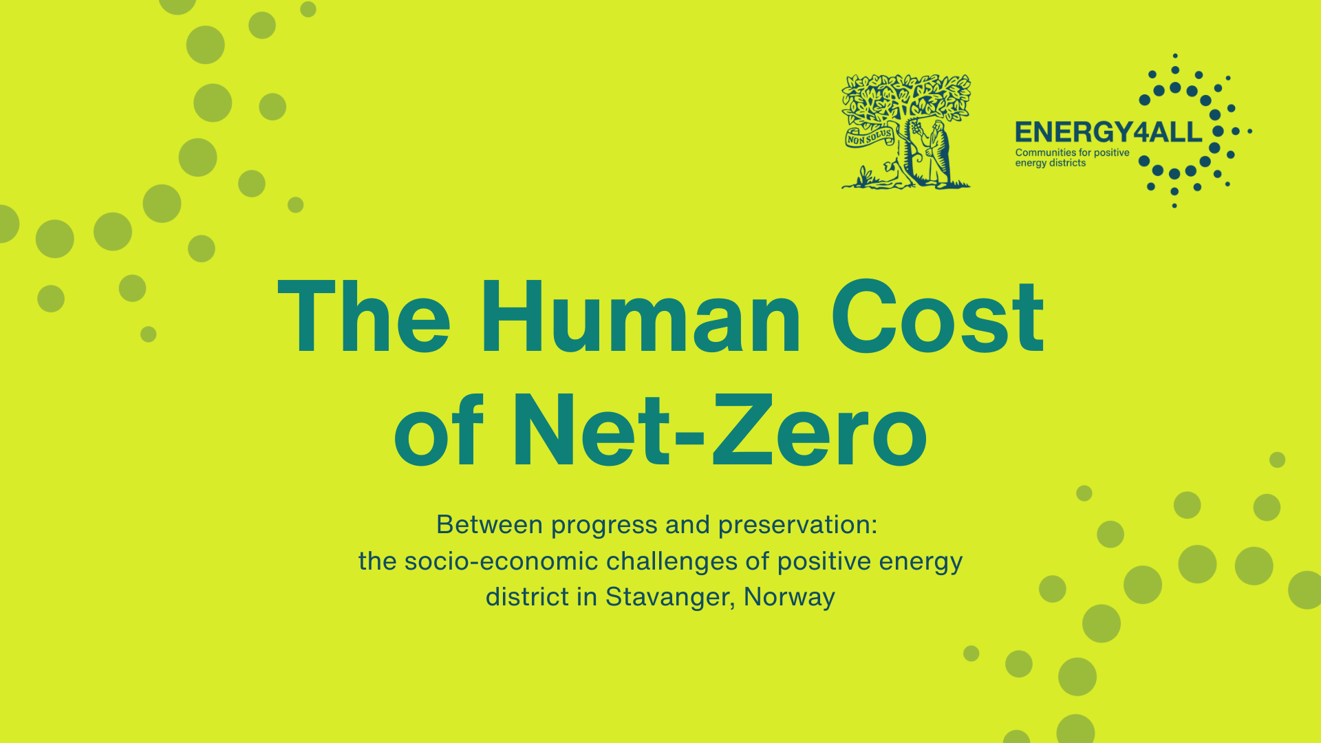 The Human Cost of Net-Zero: Analyzing Stavanger’s Hillevåg PED Project