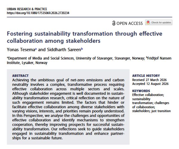 New policy article